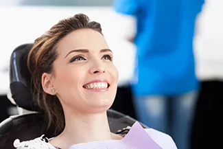 Patient in a dental chair